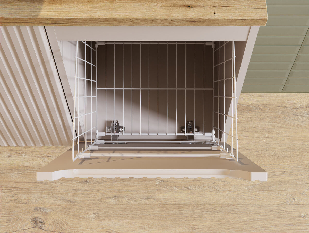 Vannas istabas skapīs ar veļas grozu Noa 40/57/39 cm kašmirs - N1 Home