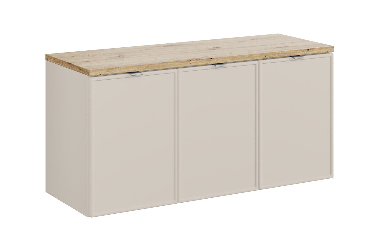 Vannas istabas mēbeļu komplekts Bell D 120 cm kašmirs/ozols - N1 Home