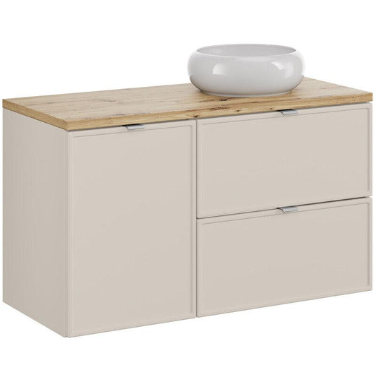 Vannas istabas mēbeļu komplekts Bell B 100 cm kašmirs/ozols - N1 Home