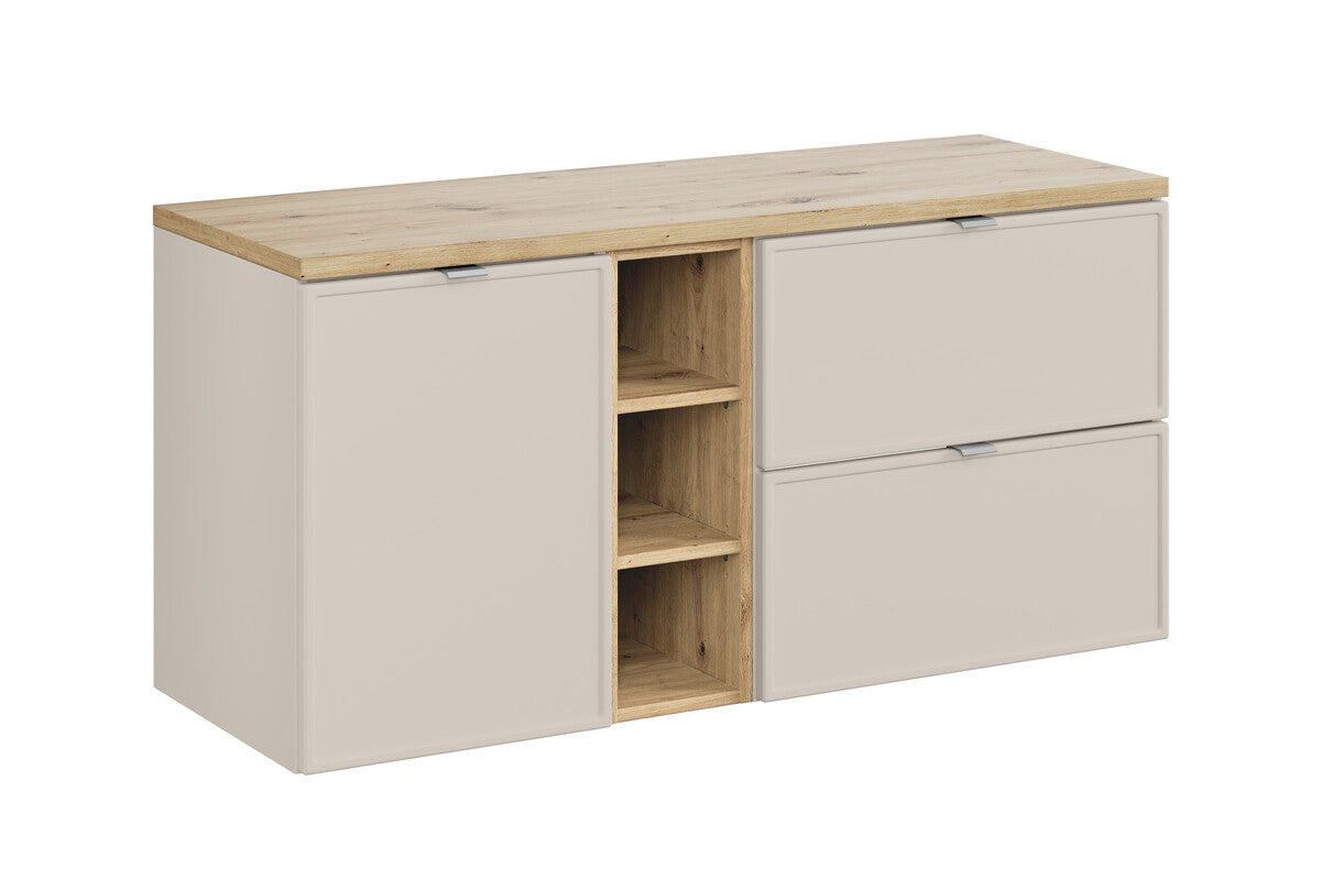 Vannas istabas mēbeļu komplekts Bell C 120 cm kašmirs/ozols - N1 Home