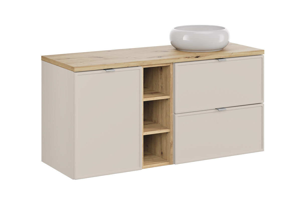 Vannas istabas mēbeļu komplekts Bell G 120 cm kašmirs/ozols - N1 Home