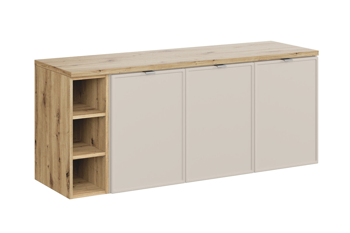 Vannas istabas mēbeļu komplekts Bell L 140 cm kašmirs/ozols - N1 Home