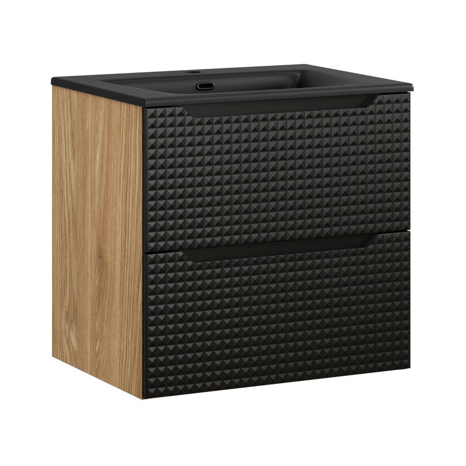 Vannas istabas mēbeļu komplekts Lukso SC 60 cm melns - N1 Home