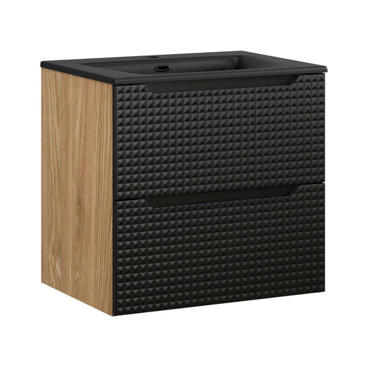 Vannas istabas mēbeļu komplekts Lukso SC 60 cm melns - N1 Home