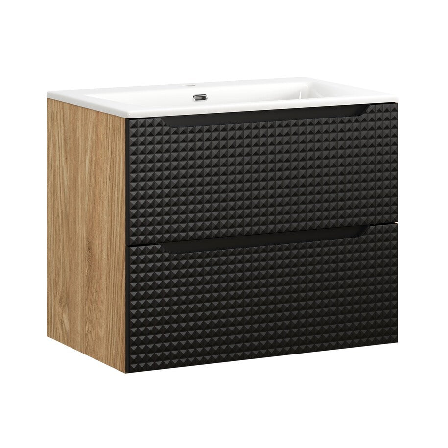 Vannas istabas mēbeļu komplekts Lukso K 70 cm melns - N1 Home