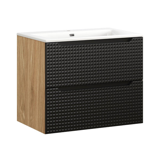 Vannas istabas mēbeļu komplekts Lukso K 70 cm melns - N1 Home