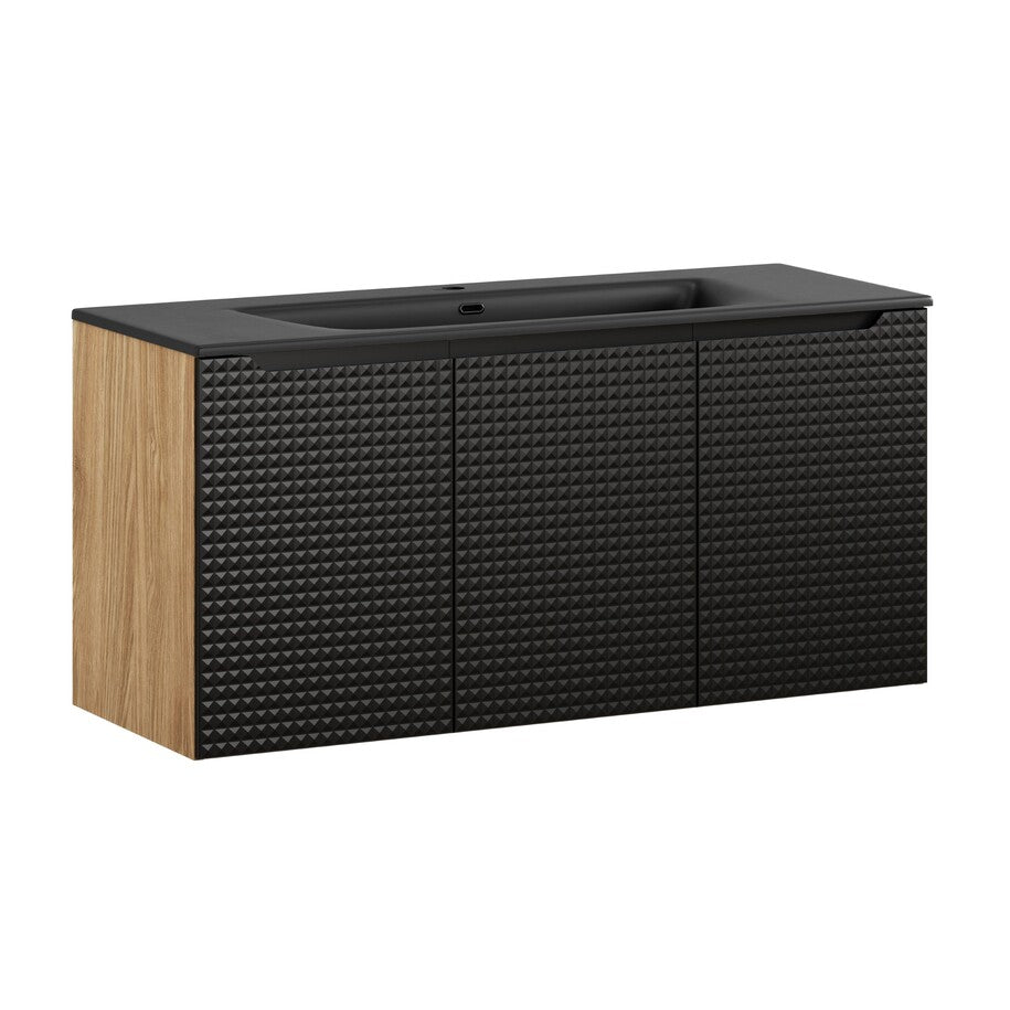 Vannas istabas mēbeļu komplekts Lukso E 120 melns - N1 Home