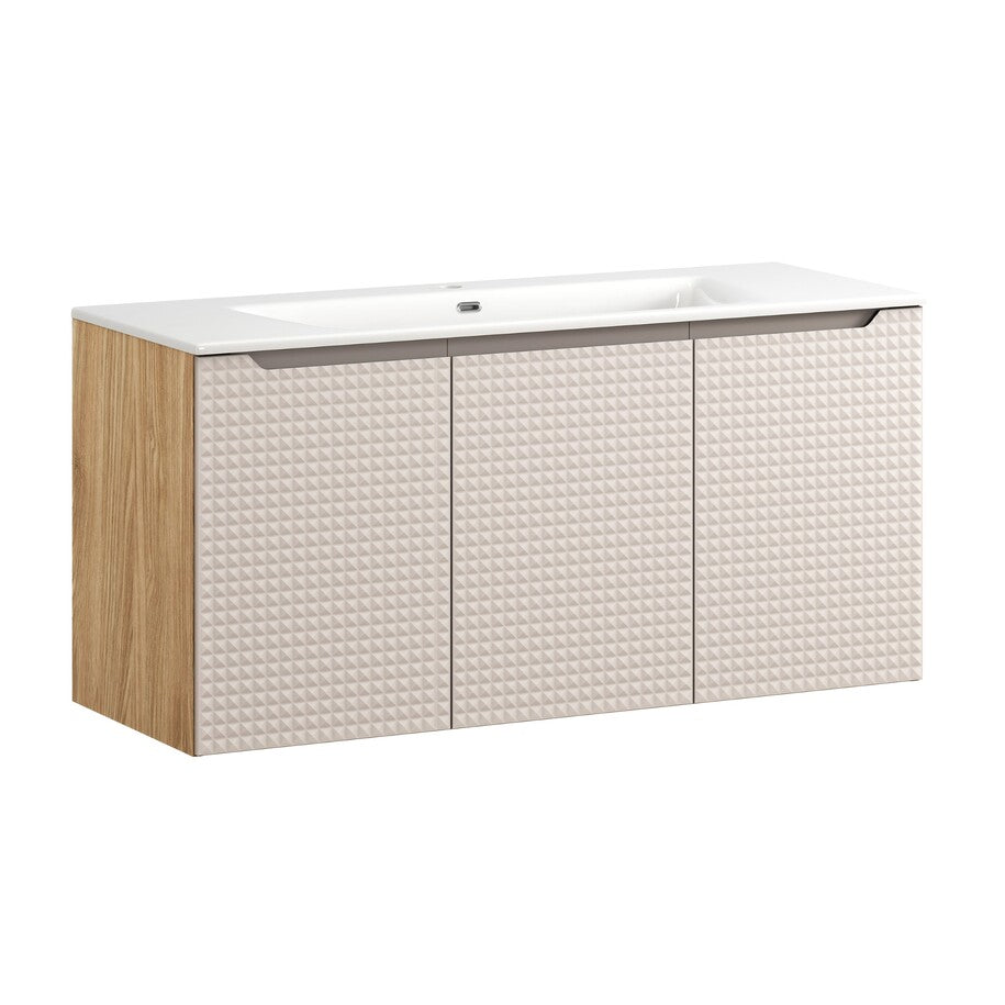 Vannas istabas mēbeļu komplekts Lukso E 120 cm kašmirs - N1 Home