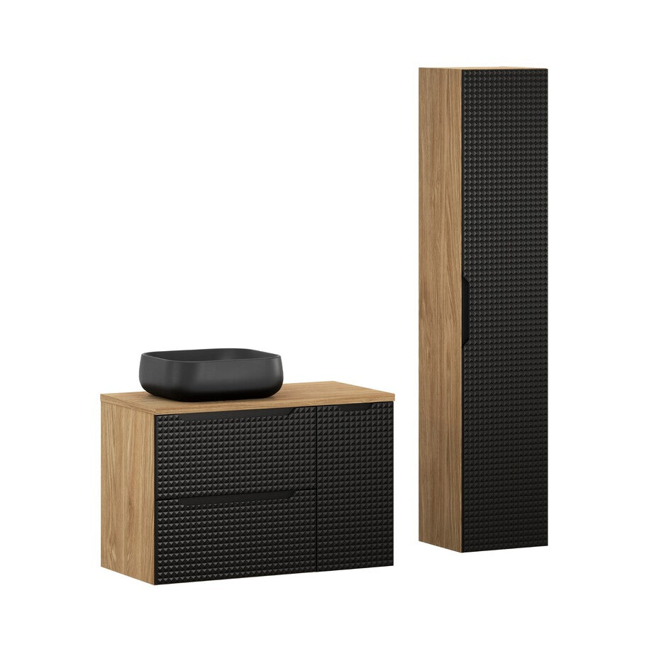 Vannas istabas mēbeļu komplekts Lukso T melns - N1 Home