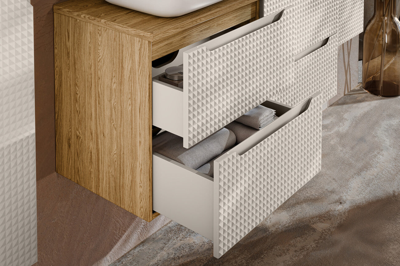 Vannas istabas mēbeļu komplekts Lukso H 70 cm kašmirs - N1 Home