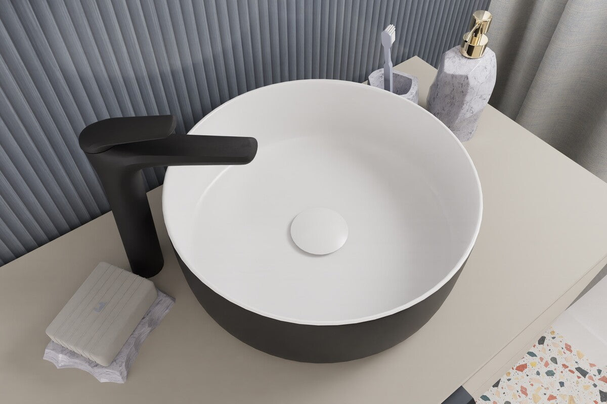 Izlietne Simp 36/13/36 cm melns/balts - N1 Home