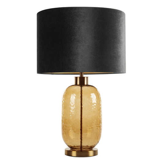 Galda lampa Nel 46 x 69 cm melns, tumšs zelts - N1 Home