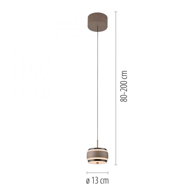 Piekaramā lampa PURE Falling Rings 200/13/13 cm bronzas tumšais hroms