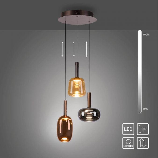 Piekaramā lampa Irides 200/43/43 cm brūns