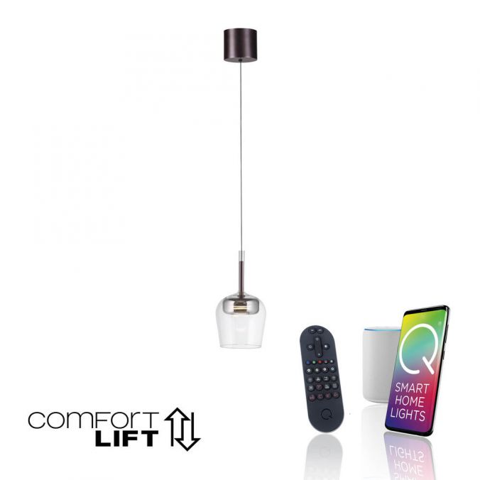 Piekaramā lampa Q-KON 200/21/21 cm melns/pelēks