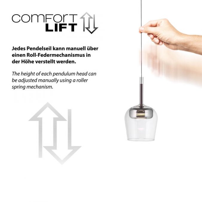 Piekaramā lampa Q-KON 200/21/21 cm melns/pelēks