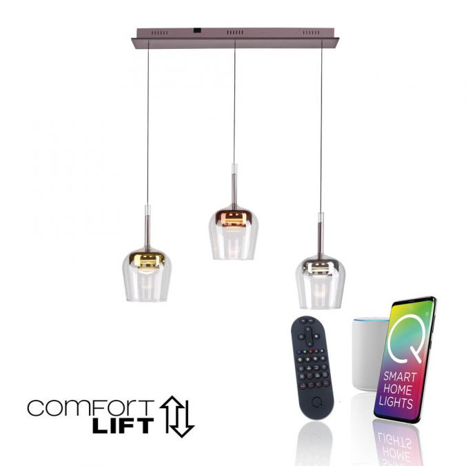 Piekaramā lampa Q-KON 200/21/93 cm melns