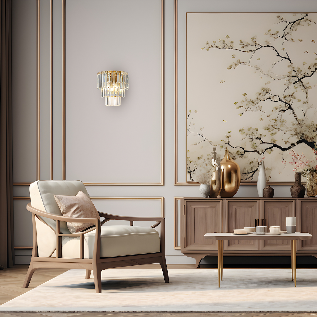 Sienas lampa 17/23 cm zelts - N1 Home