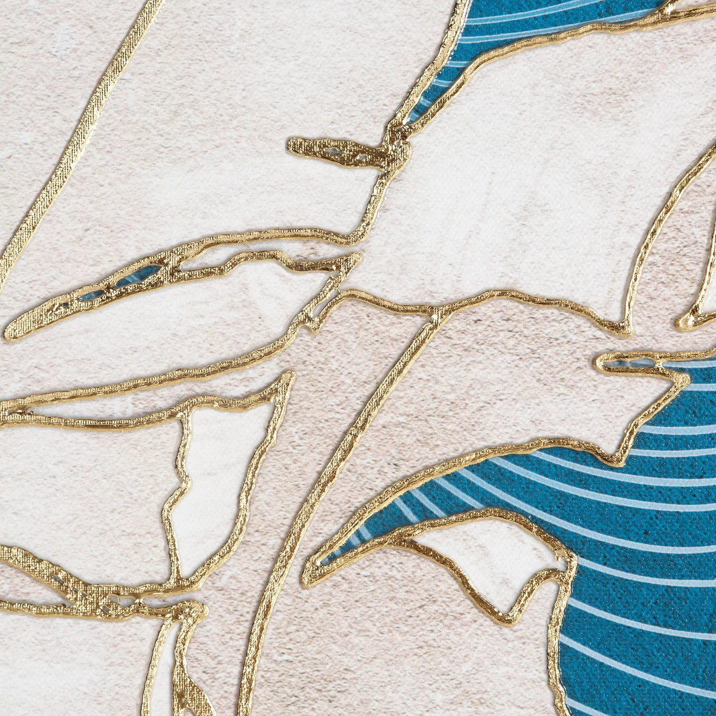 Glezna Leaf A 50/70 cm zils/zelts - N1 Home