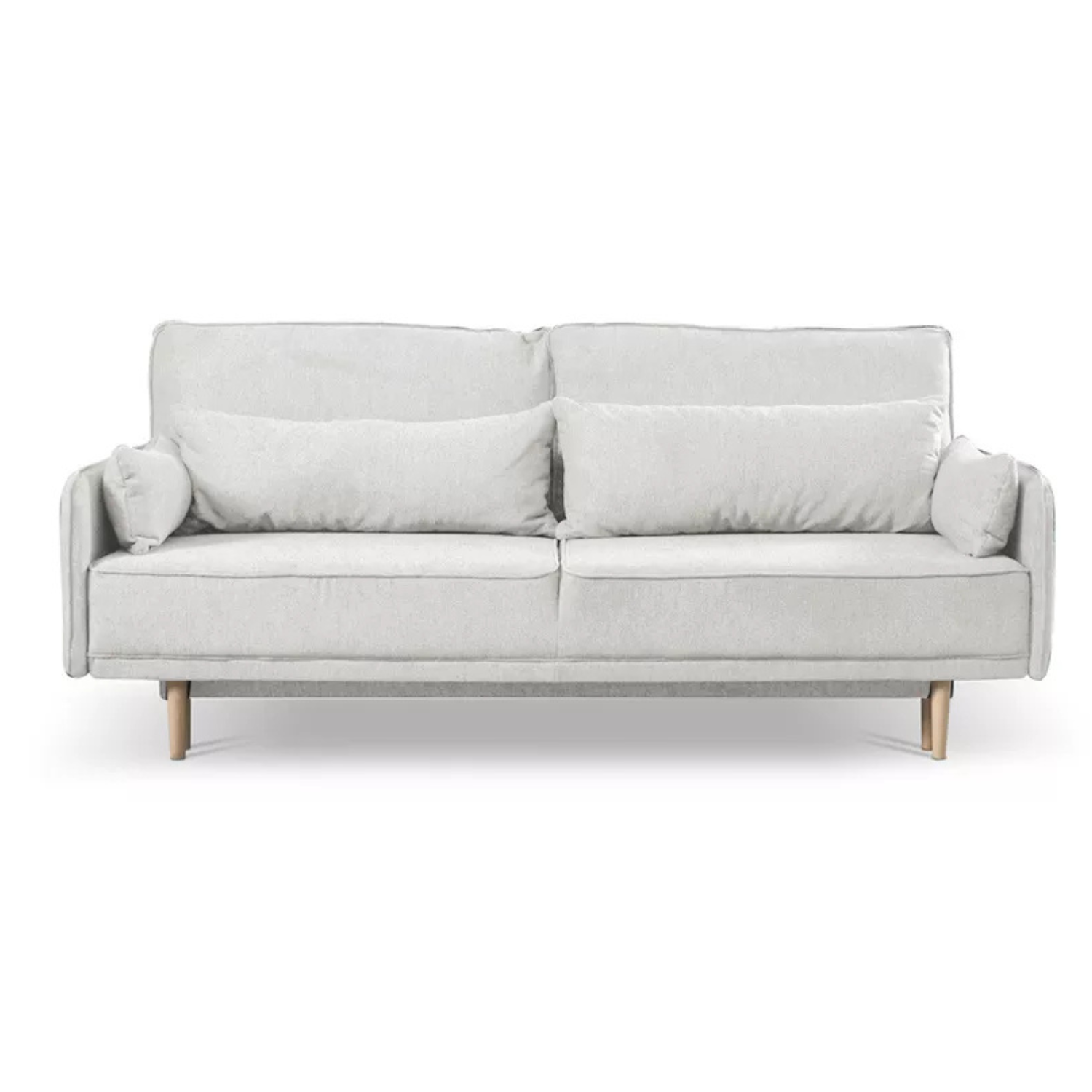 DERSPI Trīsvietīgs krēmkrāsas dīvāns no viegli tīrāma auduma - N1 Home