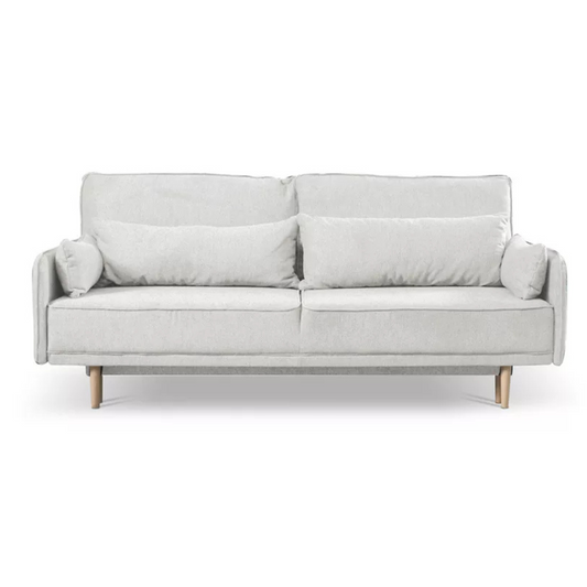 DERSPI Trīsvietīgs krēmkrāsas dīvāns no viegli tīrāma auduma - N1 Home