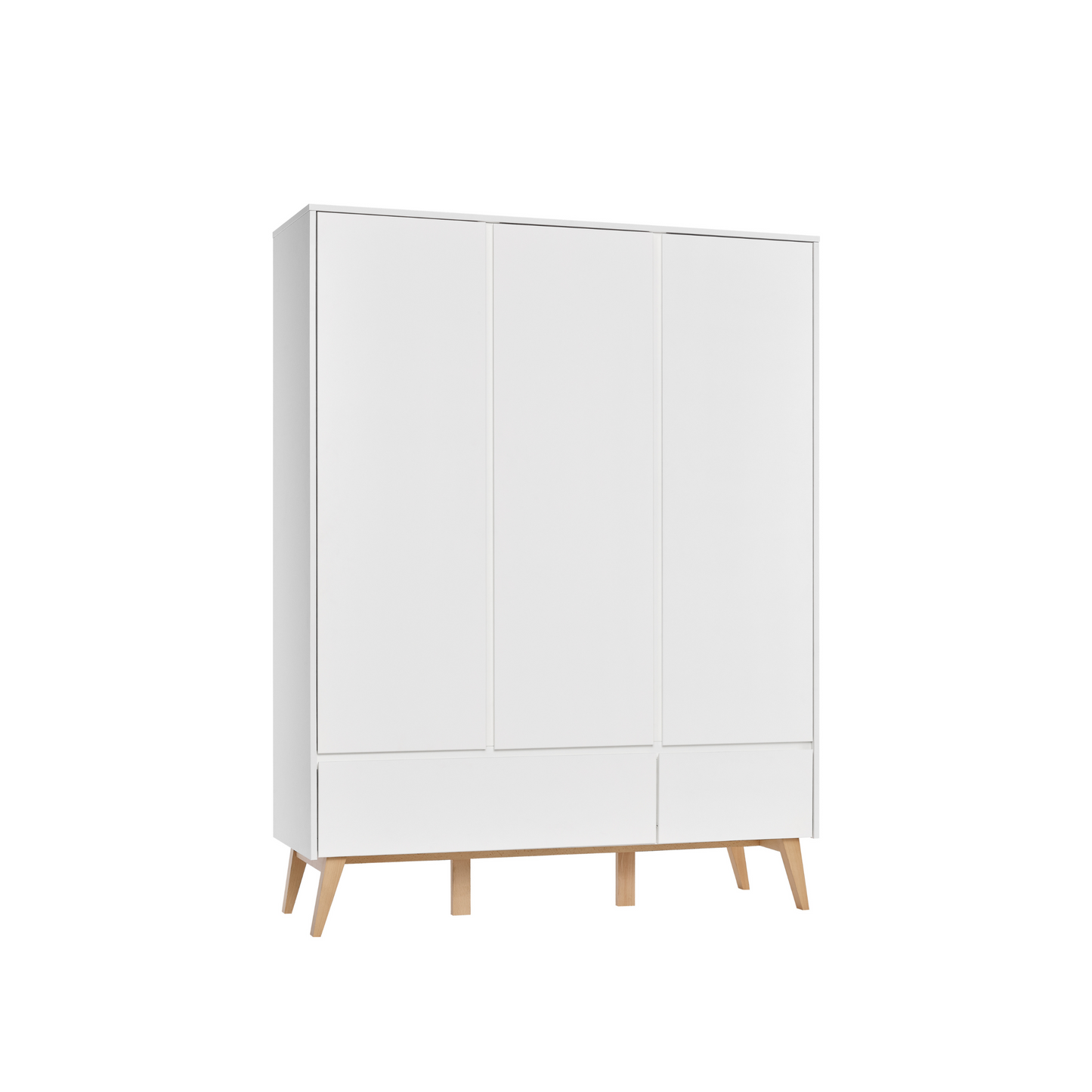 3 durvju skapis AIVA 148/52/199 cm balts - N1 Home