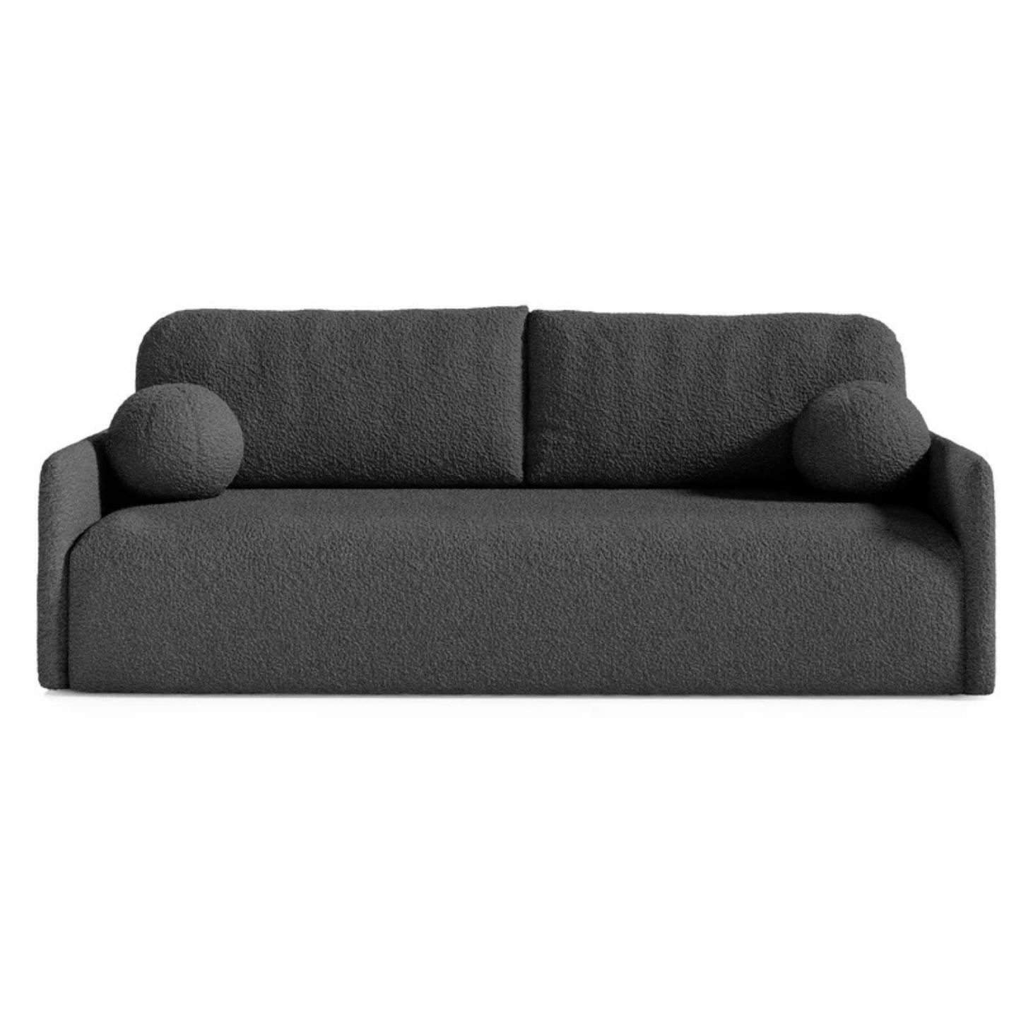 GOVE Dīvāns-gulta ar glabātuvii, grafīta boucle - N1 Home