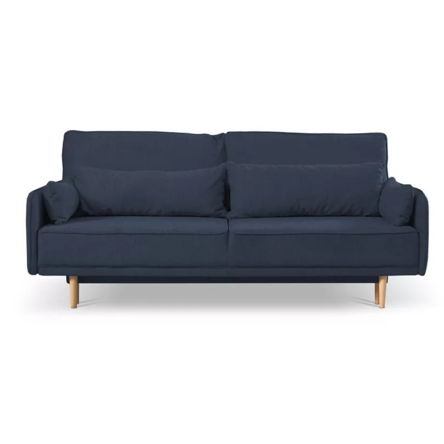 DERSPI Trīsvietīgs tumši zils dīvāns no viegli tīrāma auduma - N1 Home