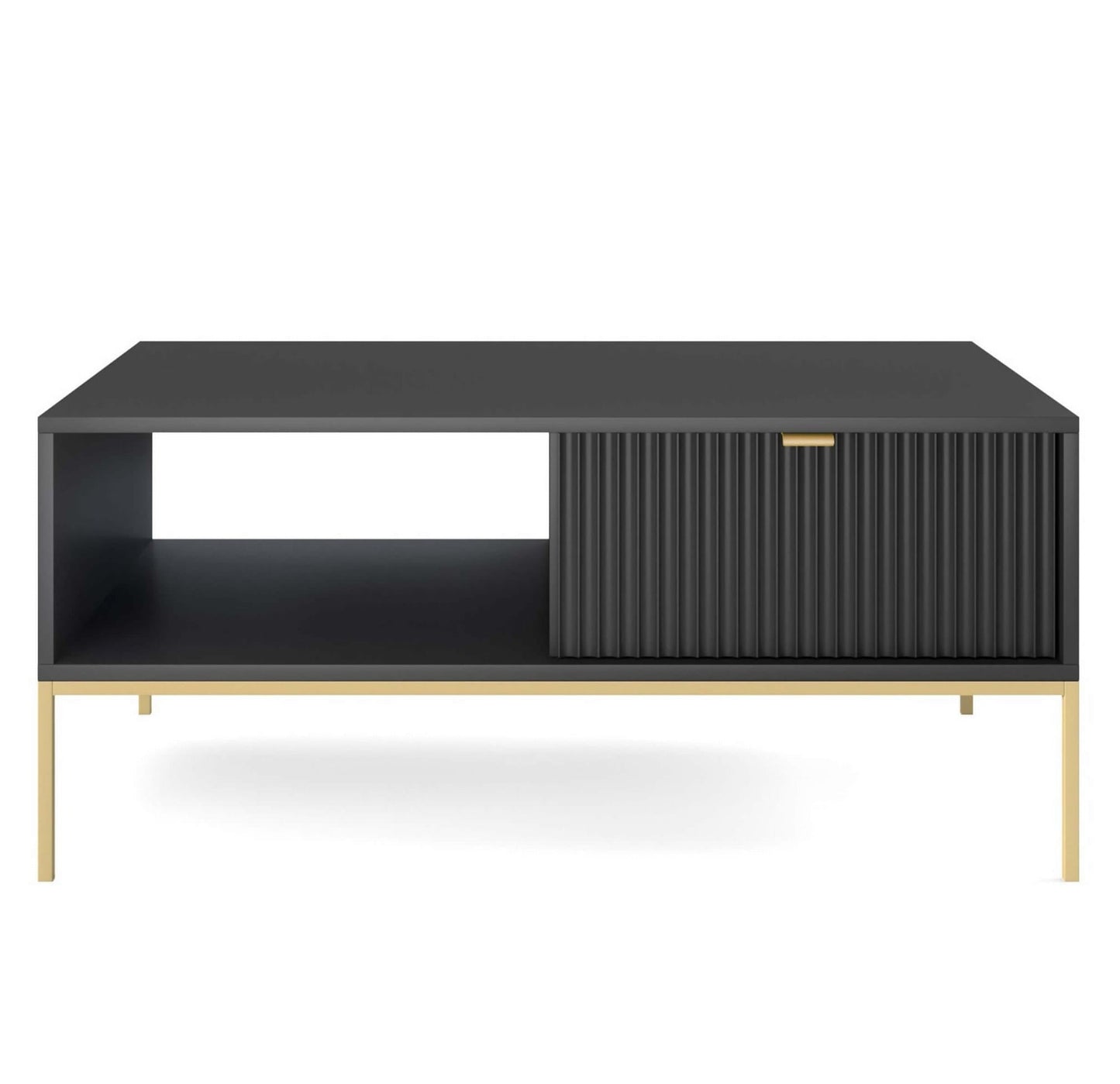 Kafijas galdiņš NV 104/46/68 cm melns/zelts - N1 Home