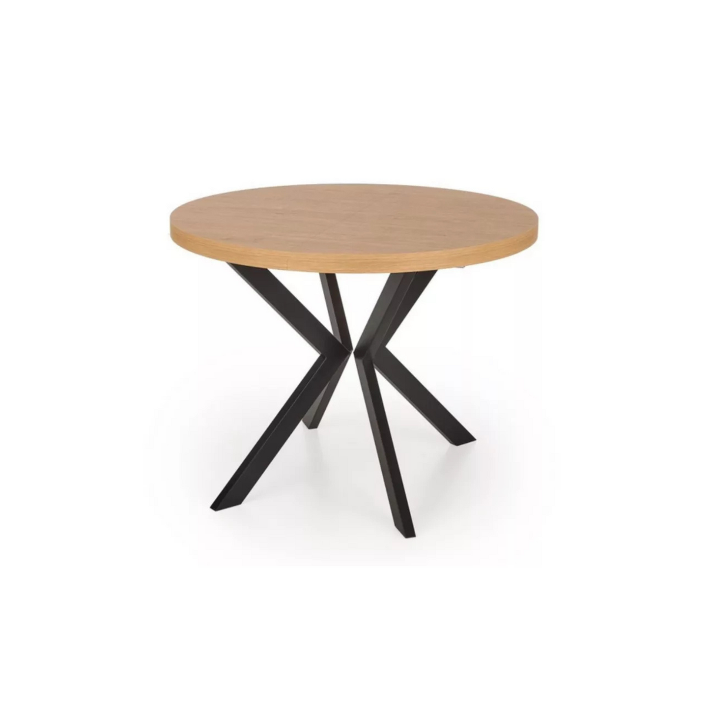 RELER Izvelkamais galds 100-250x100 cm, zelta ozols/melns - N1 Home