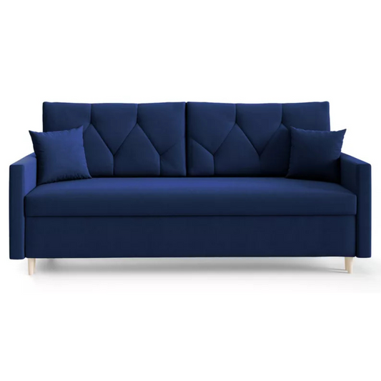 RAZO Dīvāns-gulta ar glabātuvii, tumši zils samts - N1 Home