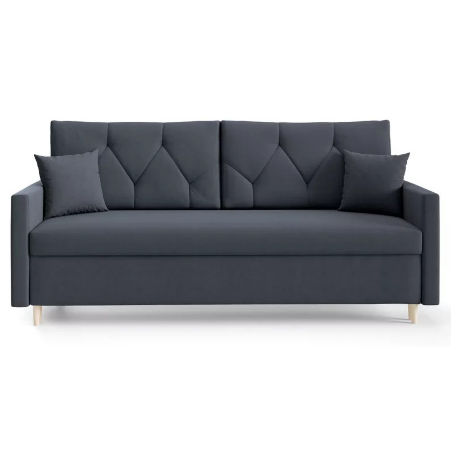 RAZO Dīvāns-gulta ar glabātuvii, tumši pelēks samts - N1 Home