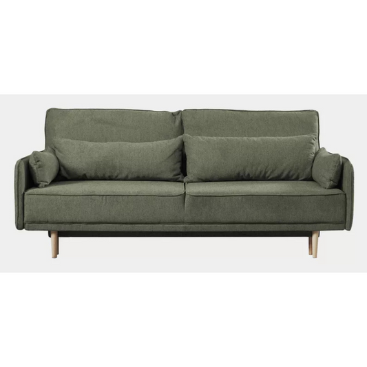 DERSPI Trīsvietīgs dīvāns, olīvu, hidrofobs samts - N1 Home