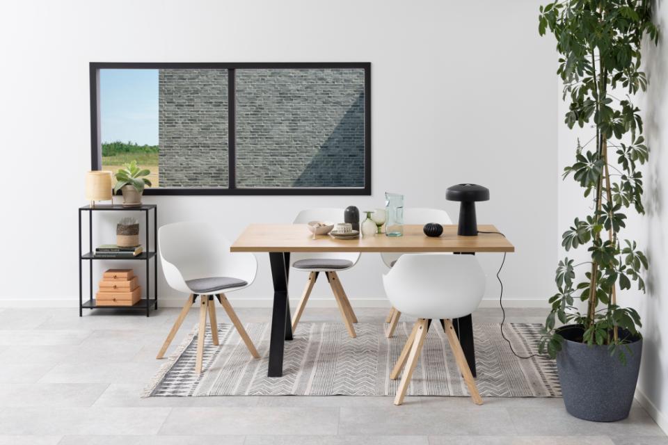 Krēsls Tin 56/53/80 cm balts/pelēks - N1 Home