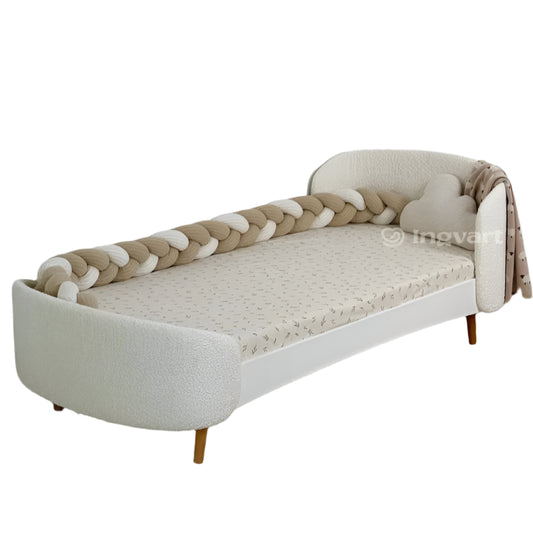Ovāla pusaudžu gulta Fly Bed Teenage Boucle 80/168(183) cm 05 Coffee With Milk - N1 Home