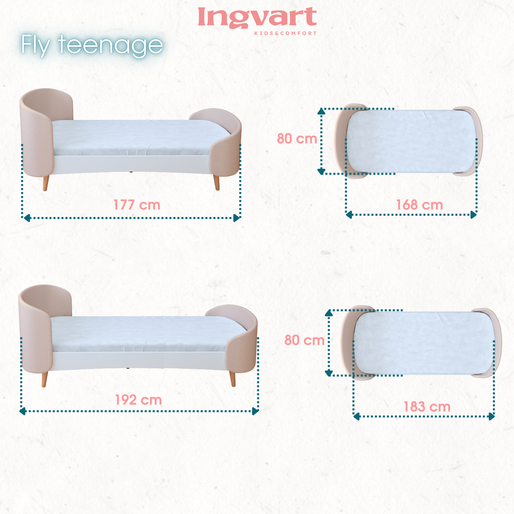 Ovāla bērnu gultiņa Transformers Fly Bed velvet 145/104/66 cm violeta krāsa - N1 Home