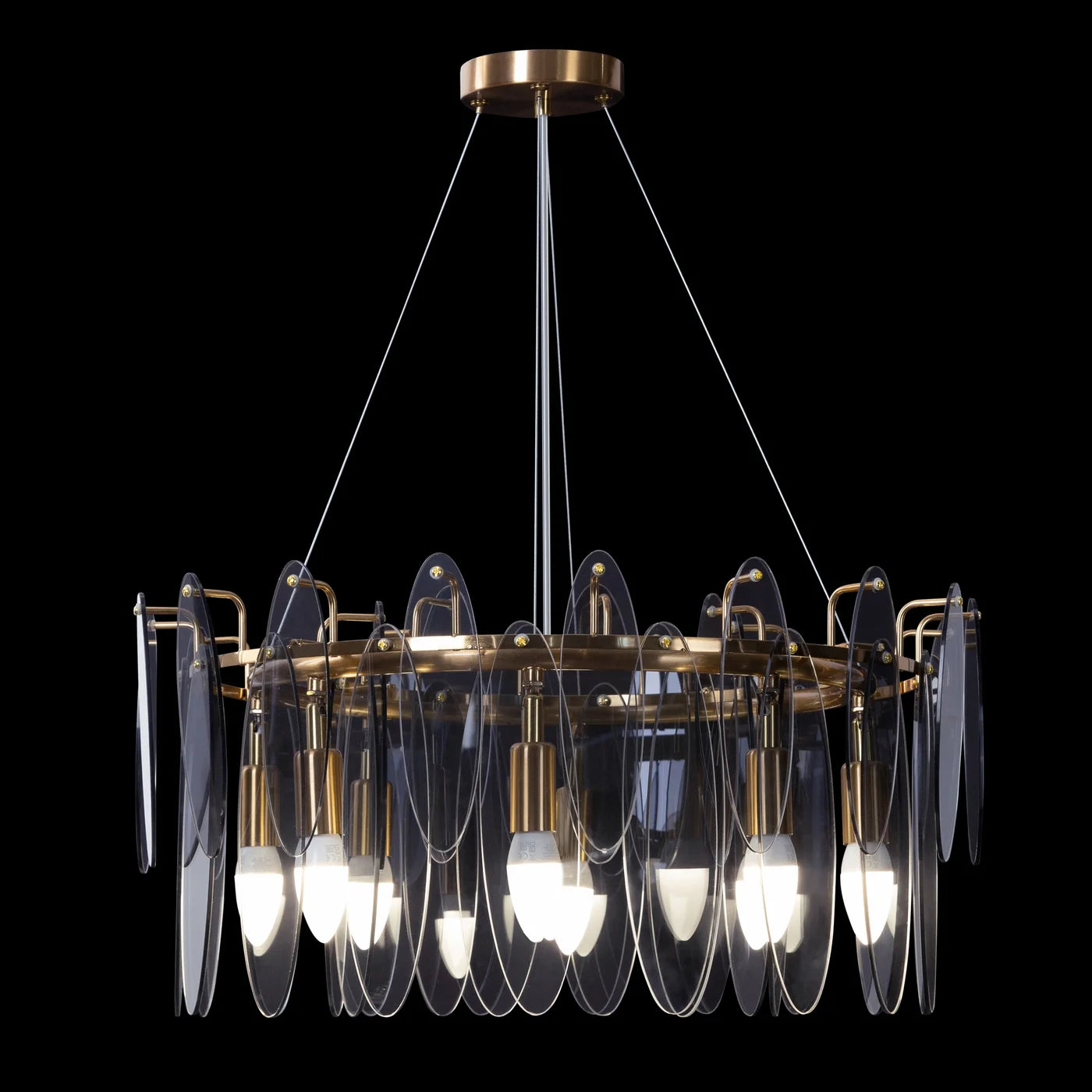 Lustra Mar ar kūpināta stikla piekariņiem, regulējams augstums, 60 x 150 cm, grafīts - N1 Home