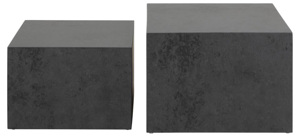 Kafijas galds Dia 58x58x40 cm; 50x50x33 cm melns okeāna - N1 Home