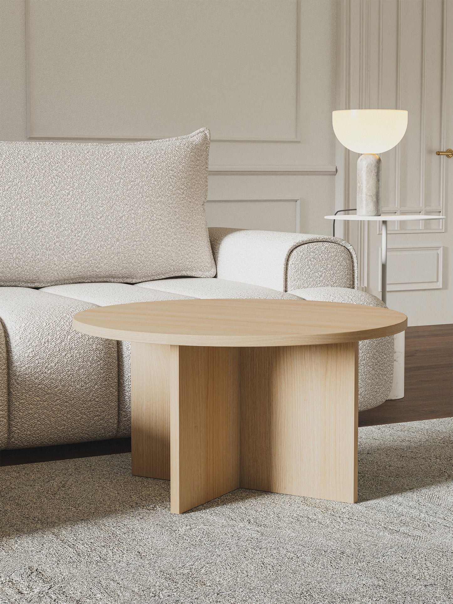 Kafijas galdiņš Ovia 40/76/76 cm ozols Lindbergs - N1 Home