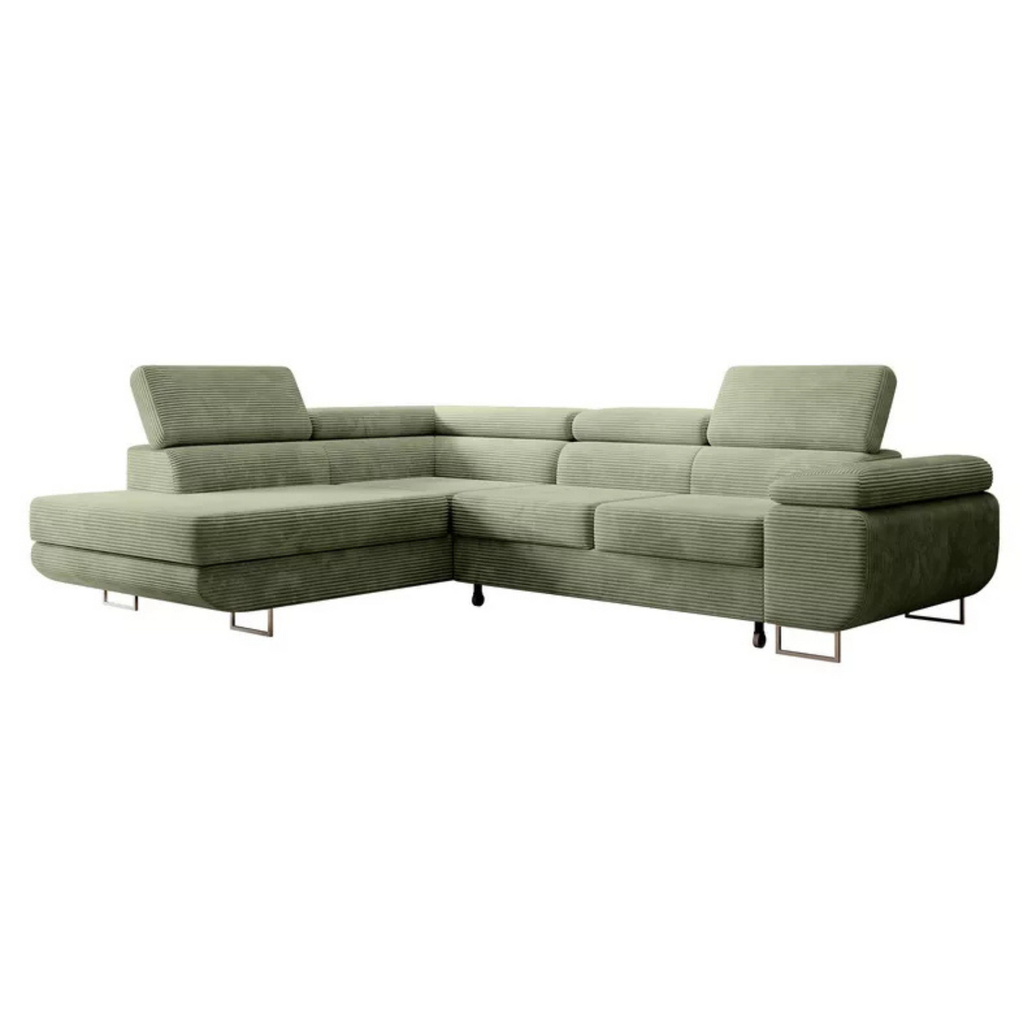 VILSTEV L-formas stūra dīvāns ar gulēšanas funkciju, ar konteineru, salvijas velveta, kreisa/laba puse - N1 Home