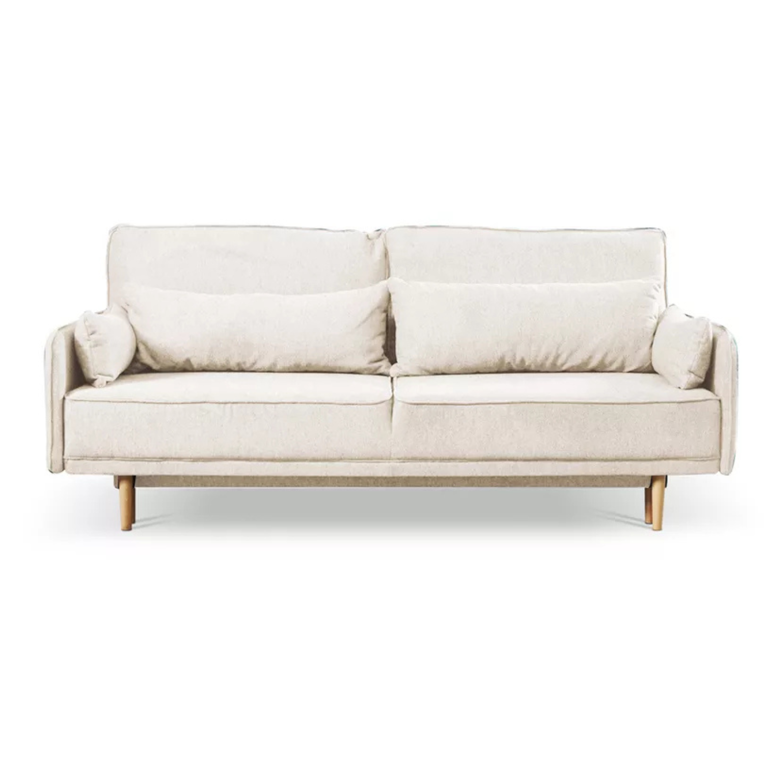 DERSPI Trīsvietīgs dīvāns, krēmkrāsas, hidrofobs samts - N1 Home