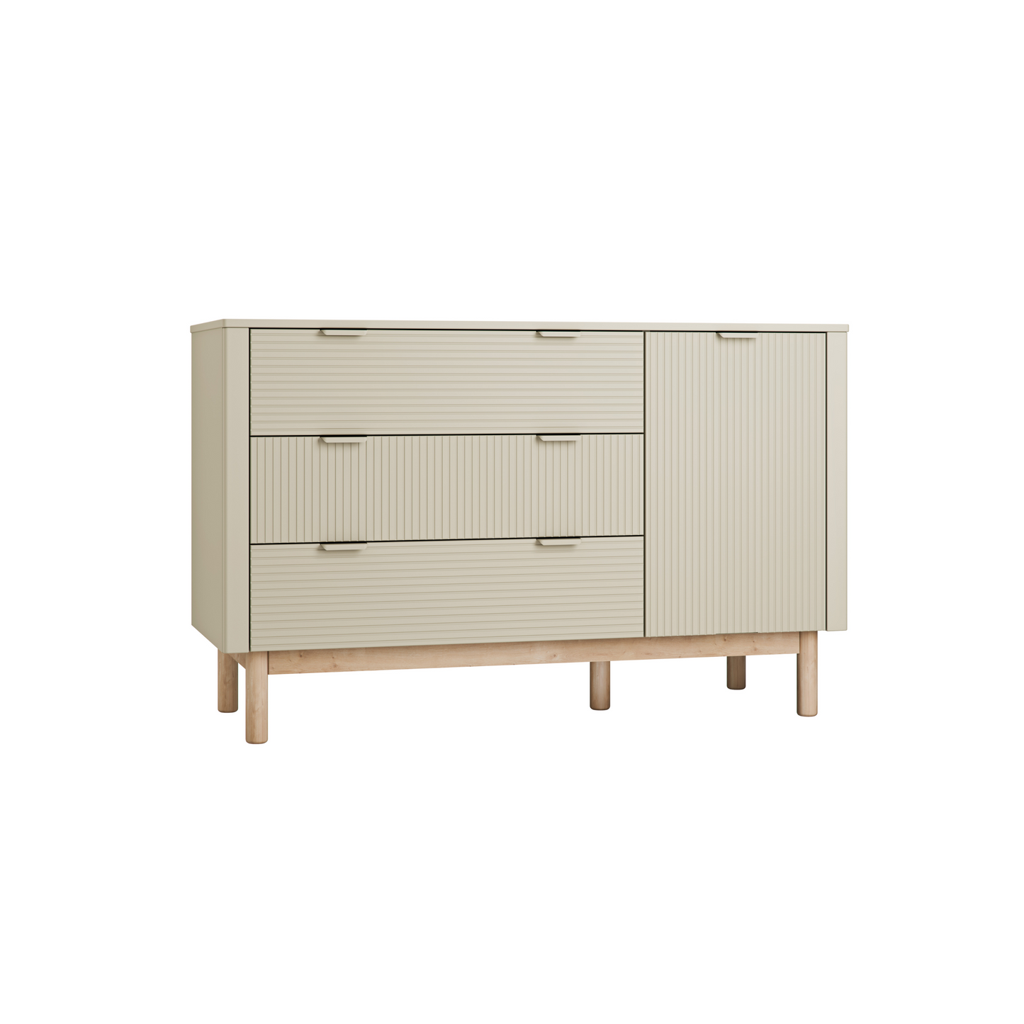 Kumode FOXY 144/90/52 cm šampanieša - N1 Home