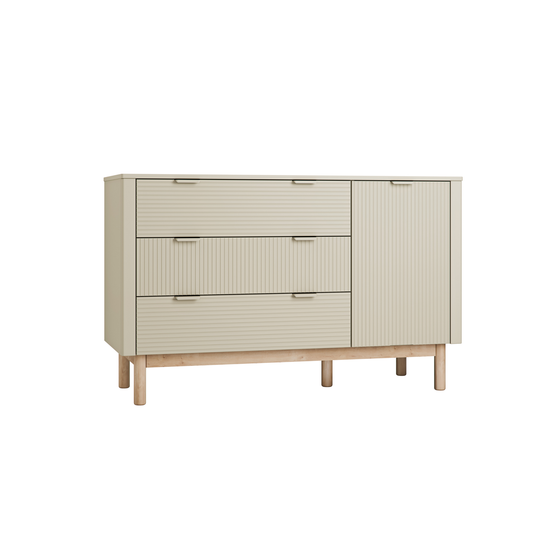 Kumode FOXY 144/90/52 cm šampanieša - N1 Home