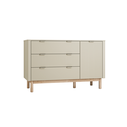 Kumode FOXY 144/90/52 cm šampanieša - N1 Home