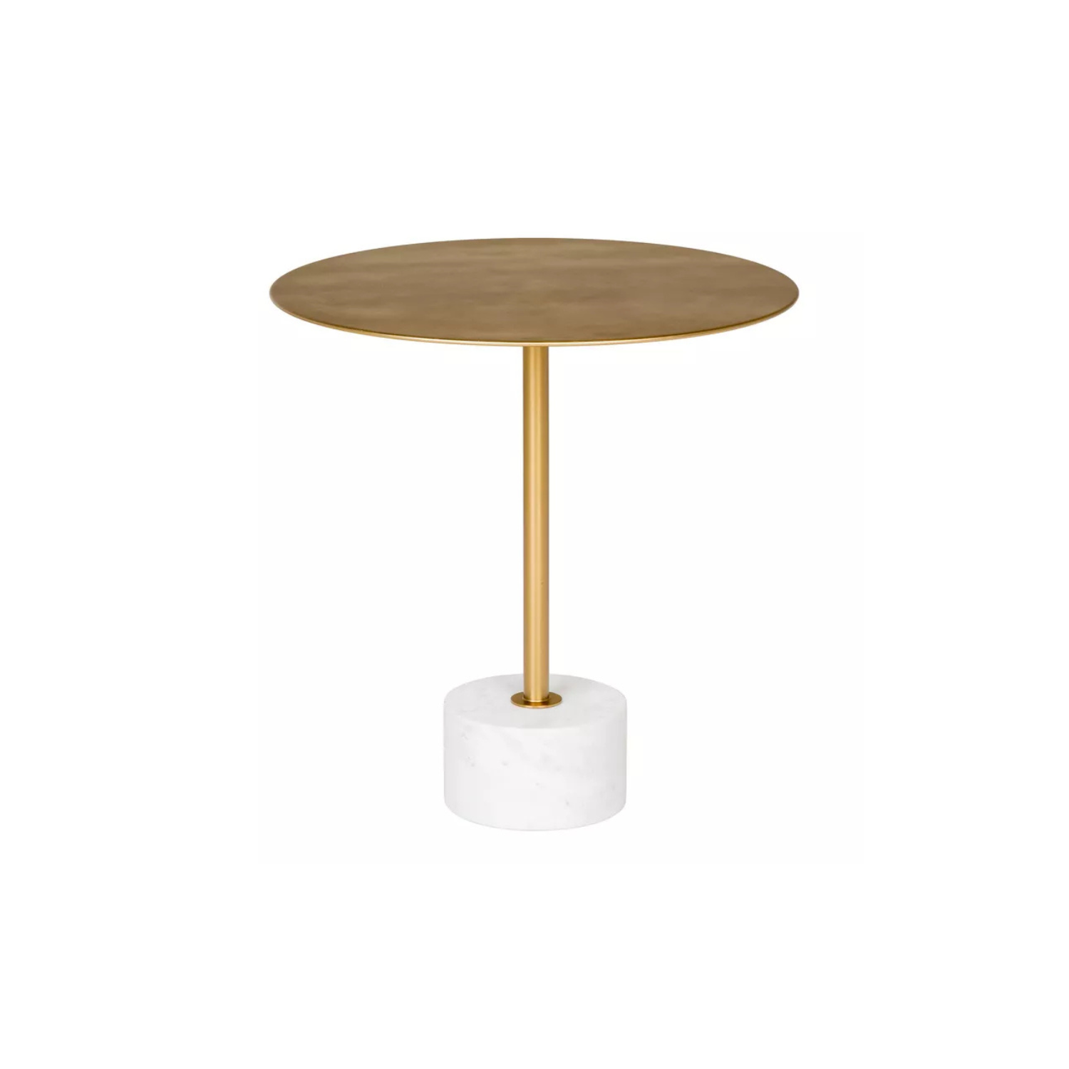 SANPRO Apaļais kafijas galdiņš 51 cm, misiņa krāsas metāls - N1 Home