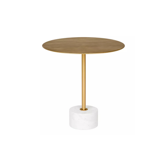 SANPRO Apaļais kafijas galdiņš 51 cm, misiņa krāsas metāls - N1 Home