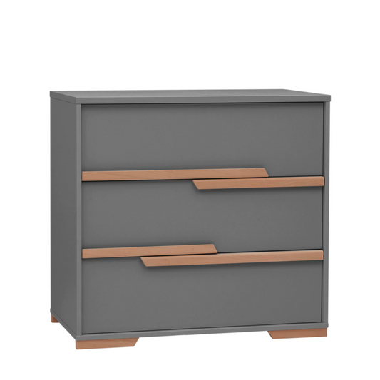 3 atvilktņu kumode SONI 56/98/93 cm pelēks - N1 Home