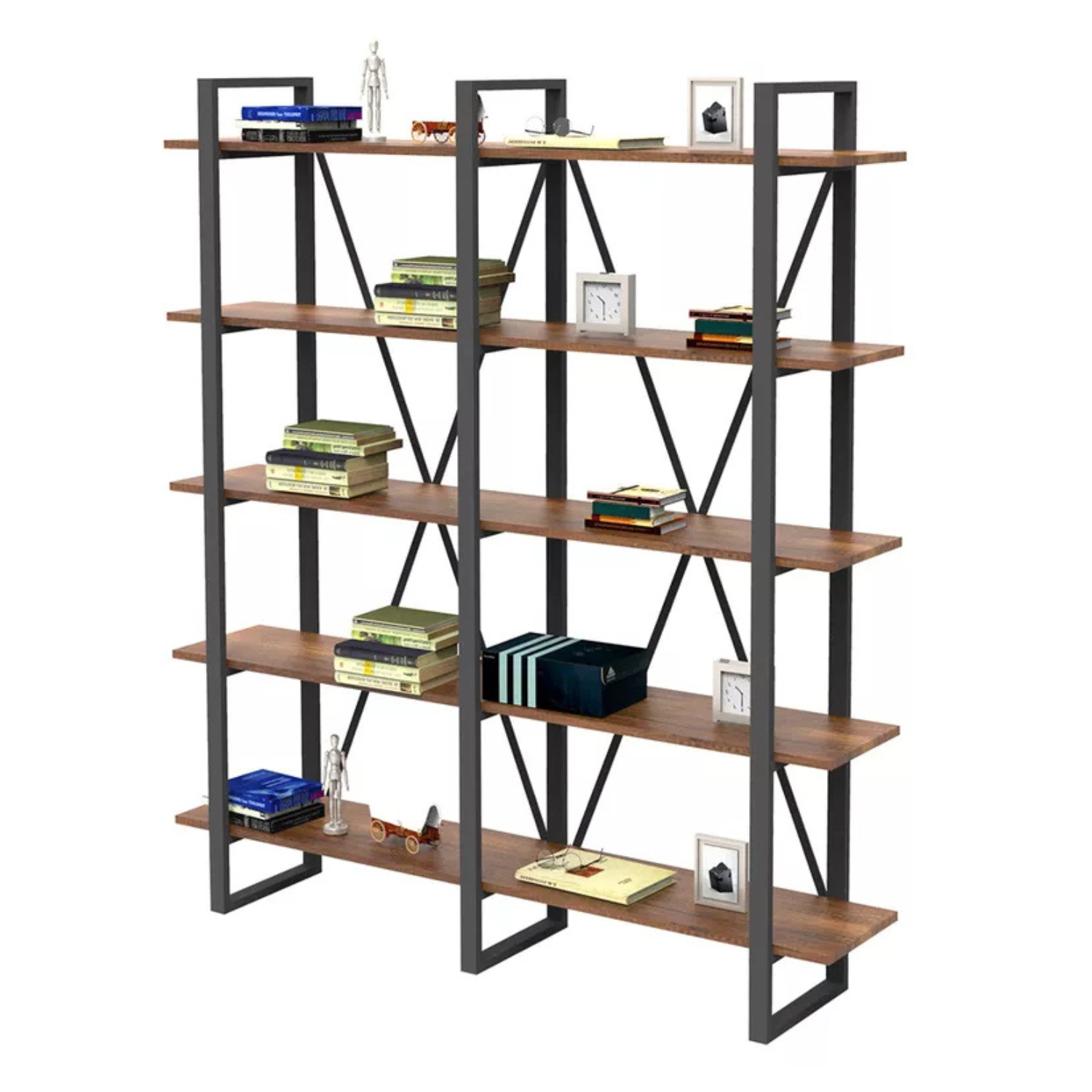 VERO antracīta/brūns grāmatu plaukts - N1 Home