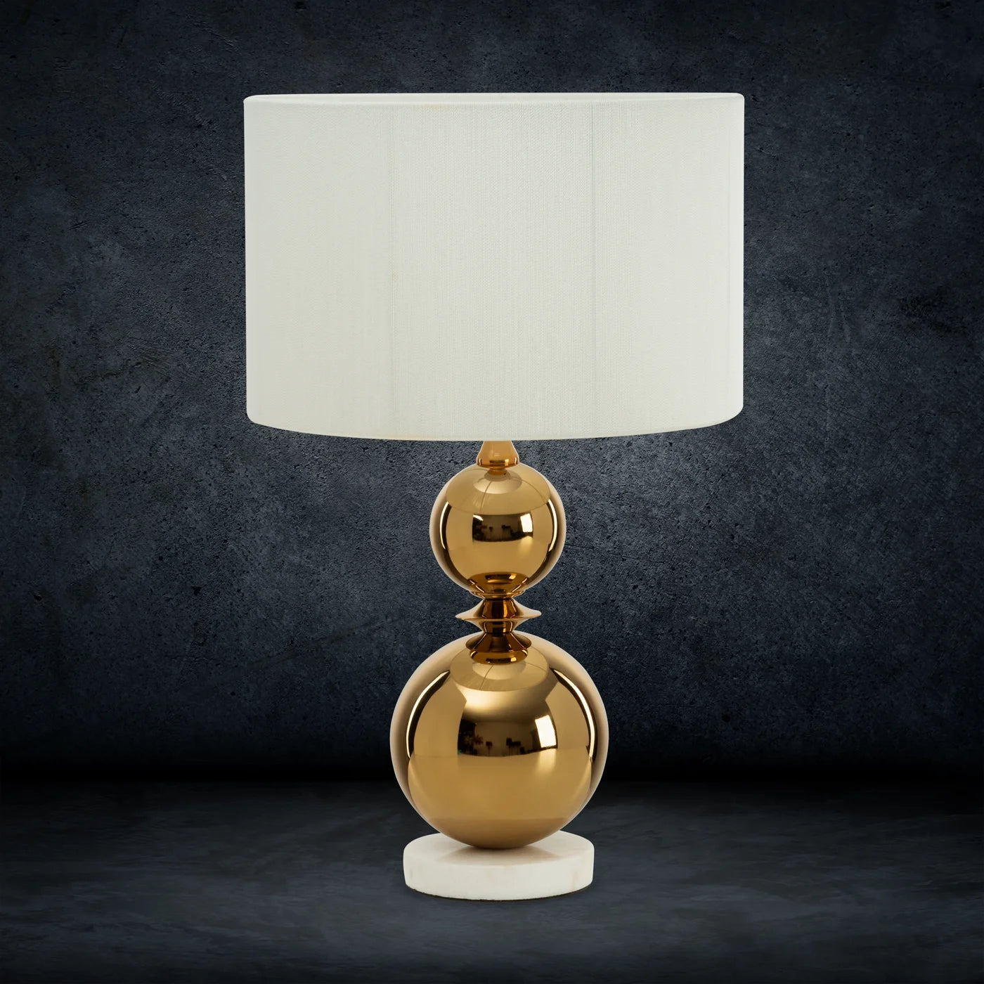 Galda lampa Zen 36/56 cm zelts/balts - N1 Home