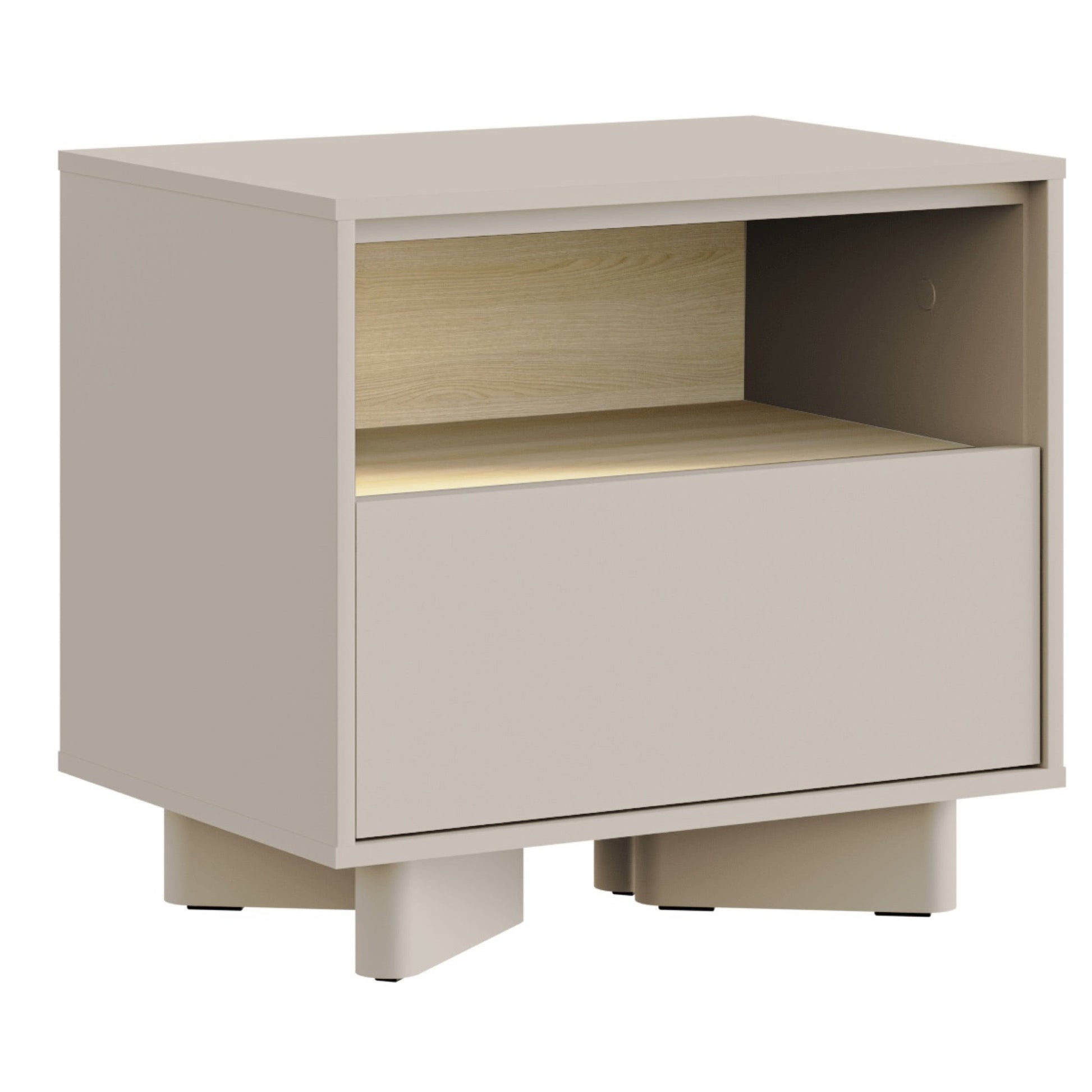 Naktsskapis Distri 50/46/35 cm Vičencas ozols/kašmirs - N1 Home